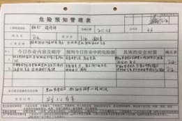 危險預(yù)知管理表